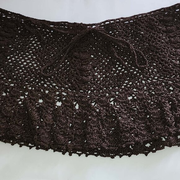Vintage Anna Kosturova Crochet Swim Skirt Cover Up - Picture 5 of 7